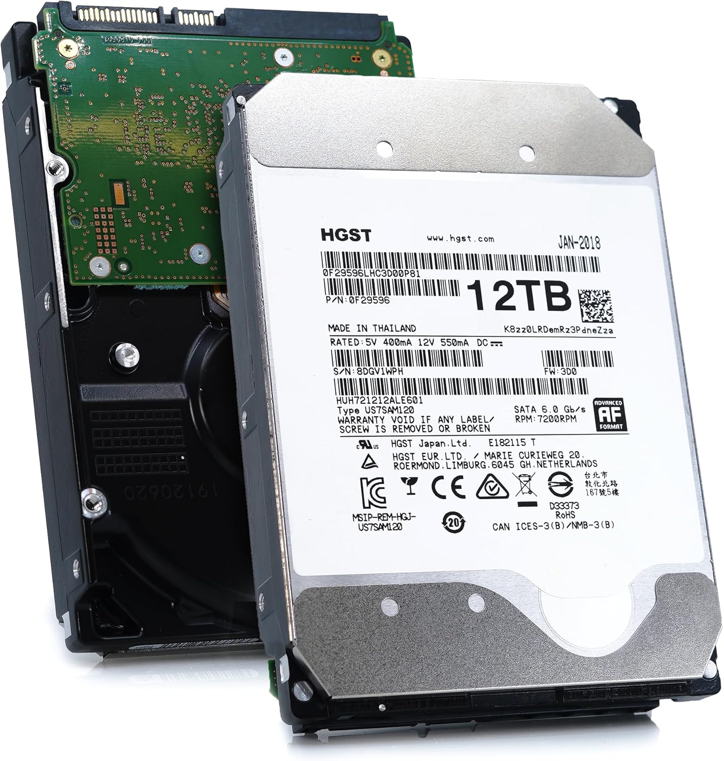 HGST – WD Ultrastar DC HC520 HDD | HUH721212ALE601 | 12TB 7200RPM SATA 6Gb/s 256MB Cache 3.5-Inch | ISE 512e | Helium Data Center Internal Hard Disk Drive (Renewed)