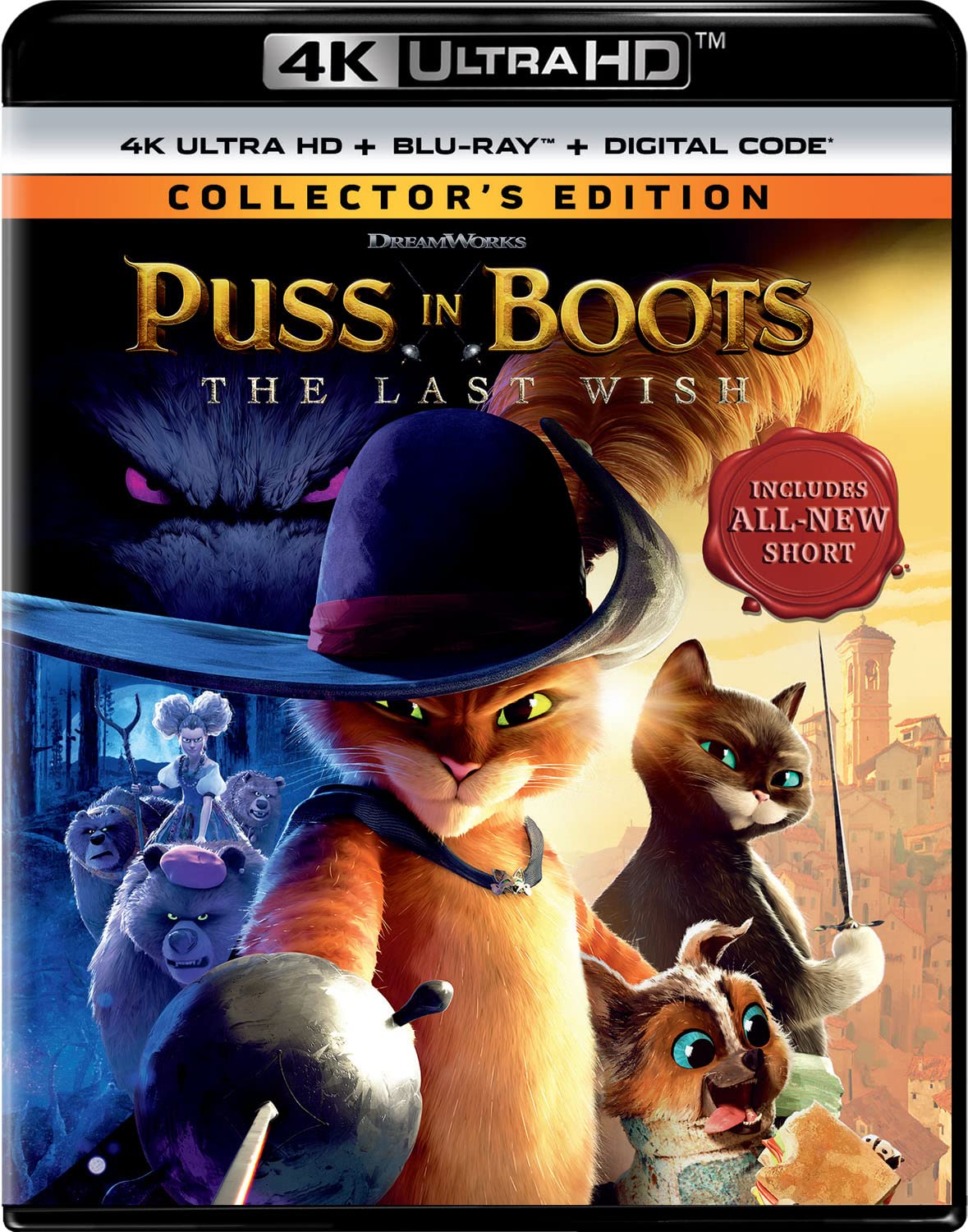 Puss in Boots: The Last Wish (4K Ultra HD + Blu-ray + Digital) [4K UHD]