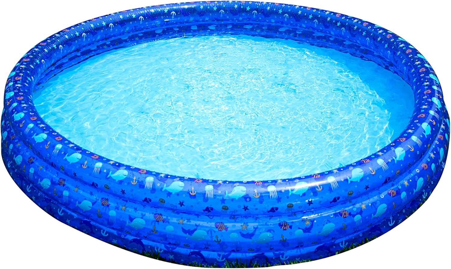 SWIMLINE Classic 3 Ring Kiddie Pool 60” X 12” For Kids Toddlers Children Adults, Ball & Sand Pit Outdoor Indoor Garden Backyard Summer Fun, Blow Up Thick Durable Inflatable Splash Pad Sprinkler