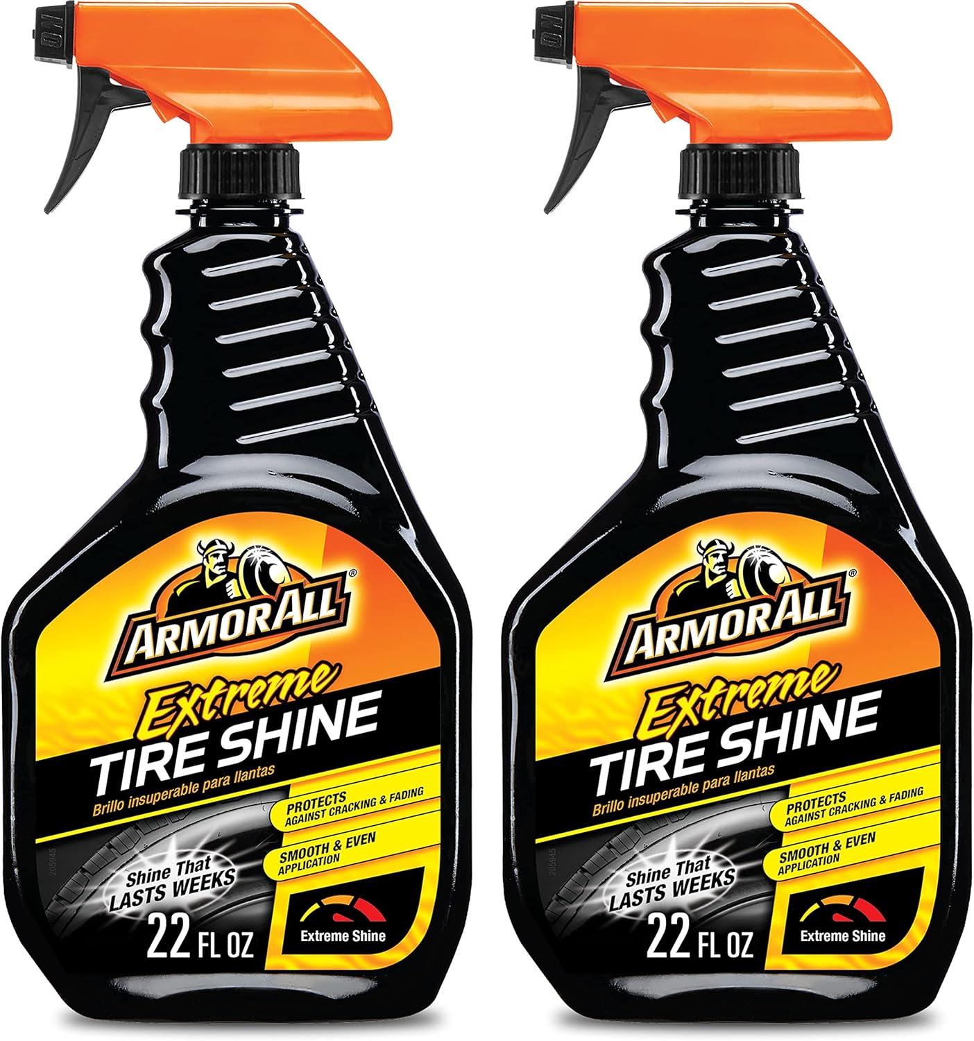 Armor All Car Tire Shine, One-Step Tire Shine Spray for Precise, Even Shine and Minimal Overspray – 2 Count