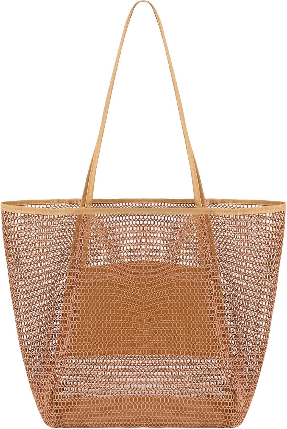 Beach Bags for Women – Large Beach Bag Beach Mesh Tote Bag, Mesh Beach Bag Weaving Swim Gym Shopping Travel Bag