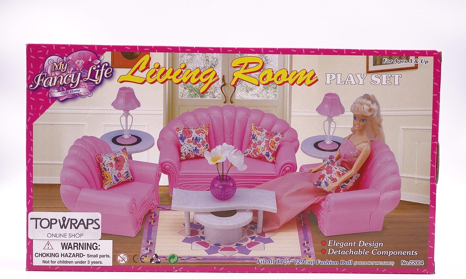 Gloria Dollhouse Furniture Living Room Playset