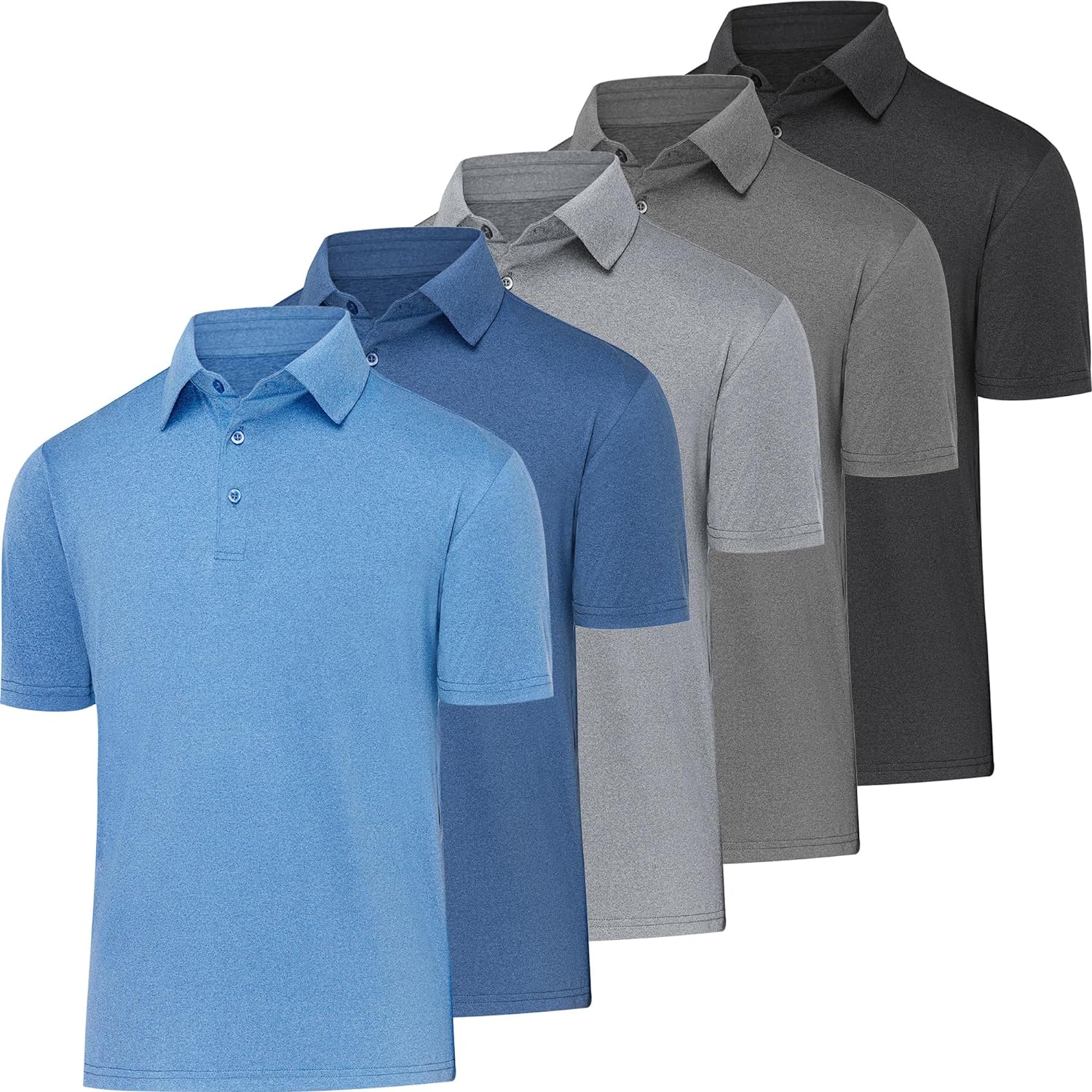 BALENNZ Golf Polos for Men Quick-Dry Athletic Mens Polo Shirts Short Sleeve Summer Casual Moisture Wicking Golf Shirt