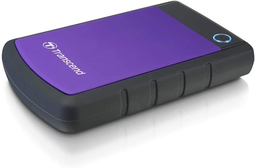 Transcend Storejet 2TB Portable USB 3.0 Hard Disk (TS2TSJ25H3P), Purple