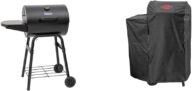 King-Griller Gambler Barrel Style Charcoal Grill + Char-Griller 6060 Patio Pro Charcoal Grill Cover