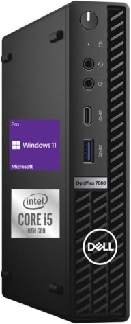 2021 Newest Dell OptiPlex 3080 Micro Form Factor Business Desktop, Intel Core i5-10500T, 16GB DDR4 RAM, 512GB SSD, WiFi, HDMI, Bluetooth, Wired Keyboard&Mouse, Windows 10 Pro (Renewed)