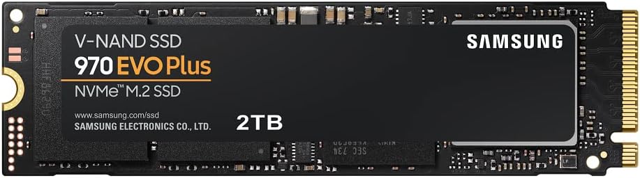 SAMSUNG 970 EVO Plus SSD 2TB – M.2 NVMe Interface Internal Solid State Drive with V-NAND Technology (MZ-V7S2T0B/AM)