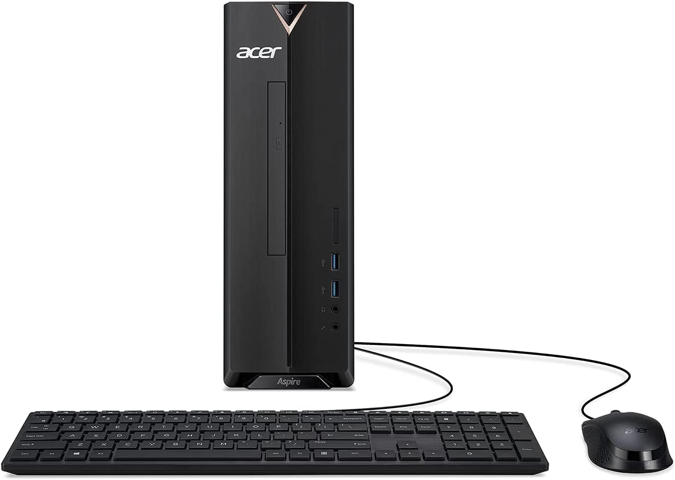 Acer Aspire XC-830-UA91 Desktop | Intel Celeron J4125 Quad-Core Processor (Up to 2.7GHz) | 8GB 2400MHz DDR4 | 256GB NVMe M.2 SSD | 8X DVD | Wi-Fi 5 | Bluetooth 4.2 LE | Windows 10 Home