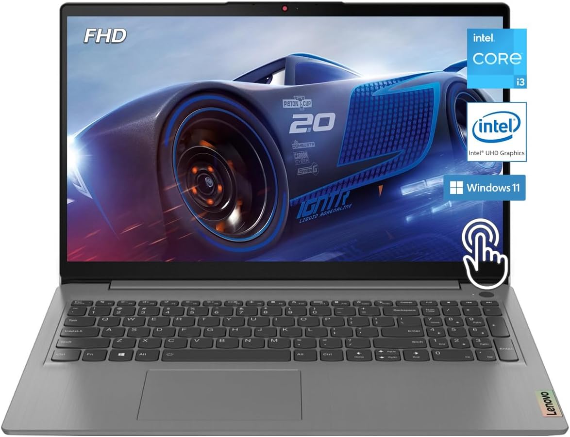 Lenovo 2023 Newest Ideapad 3i Laptop, 15.6″ FHD Touchscreen, 11th Gen Intel Core i3-1115G4 Processor, 12GB DDR4 RAM, 256GB SSD, HDMI, Webcam, Wi-Fi6, Bluetooth, Win11, Arctic Grey, W/GaLiMu