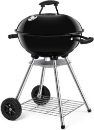 BEAU JARDIN Premium 18 Inch Charcoal Grill for Outdoor Cooking Barbecue Camping BBQ Coal Kettle Grill Tailgating Portable Heavy Duty Round with Thickened Grilling Bowl Wheels for Small Patio Backyard