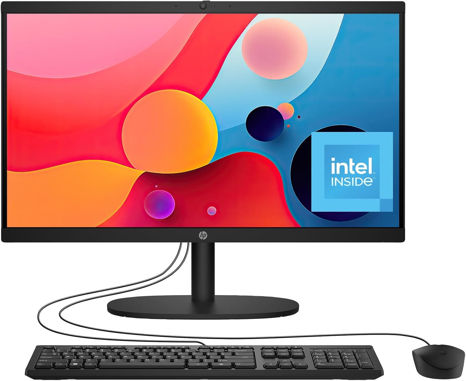 HP 22 inch All-in-One Desktop PC, FHD Display, Intel N100, 8 GB RAM, 256 GB SSD, Intel UHD Graphics, Windows 11 Home, 22-dg0020 (2024)