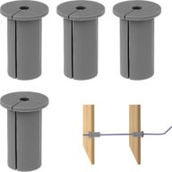 4 Pcs Wall Hole Cable Routing Kit for Starlink, Wall Grommets for Cables, Cable Through Bushings for 1″ Wall Hole Wire Grommet Cable Through Wall Hole Cover for Furniture Wire Hole Wall Grommets, Grey