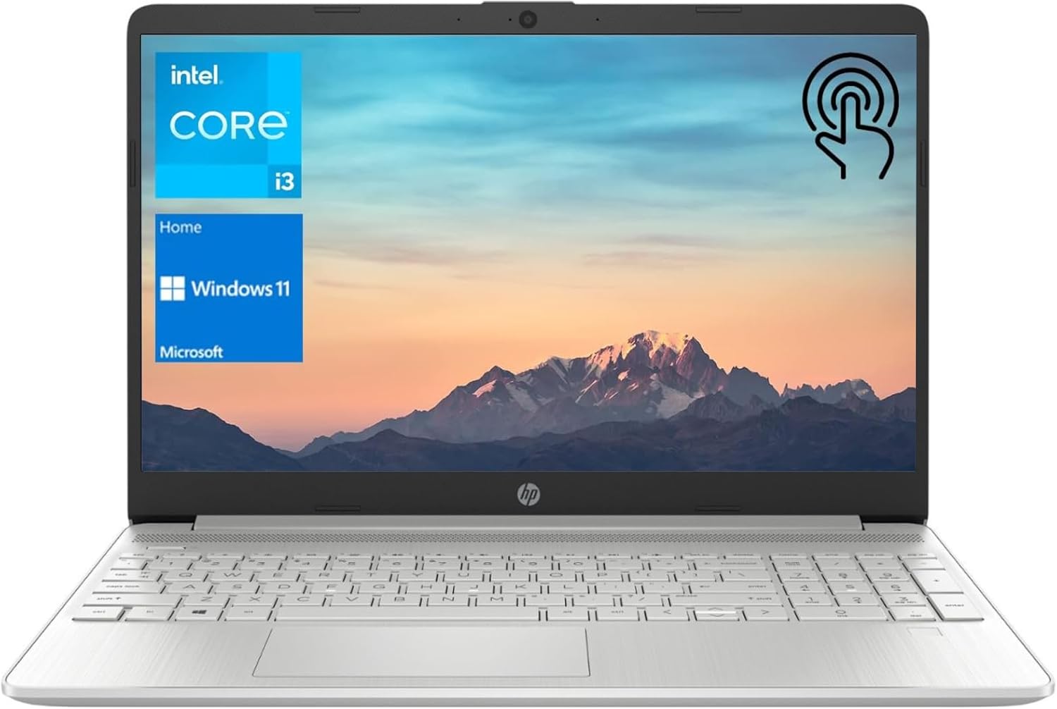 HP 2023 15.6″ HD Touchscreen Laptop, Intel Core i3-1215U (Beat i5-1135G7), 12GB RAM, 256GB SSD, Intel UHD Graphics, WiFi, Bluetooth, HDMI, USB-A&C, Long Battery Life, Windows 11 Home, Silver