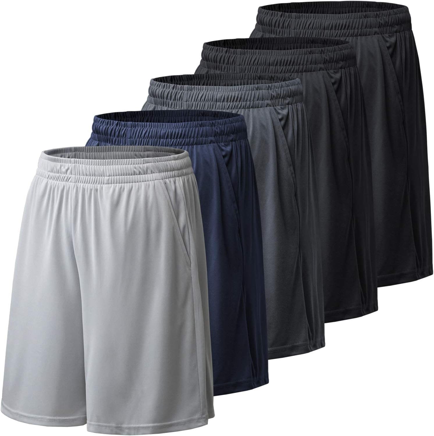 BALENNZ Athletic Shorts for Men with Pockets and Elastic Waistband Quick Dry Activewear