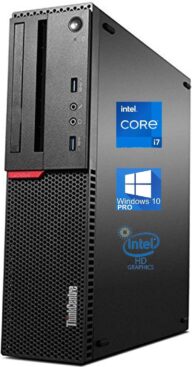 Lenovo ThinkCentre M900 SFF Desktop Computer, Intel Core i7-6700 Upto 4.0GHz, 32GB RAM, 1TB SSD, 4K 2-Monitor Support DisplayPort, HDMI, DVD-RW, AC Wi-Fi, Bluetooth, TDL – Windows 10 Pro (RENEWED)