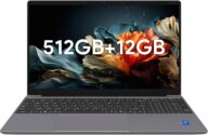 ApoloSign 12GB RAM, 512GB SSD Laptop, Expandable 1TB, with Intel N5095 High-Speed Performance Laptop Computer, Dual-Band WiFi, 178° Open Angle, Dual Speakers, and 15.6″ Full HD Display