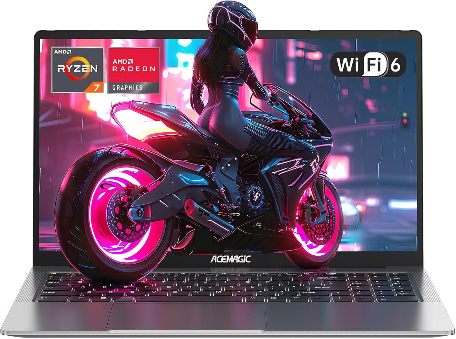 ACEMAGIC 2024 News Gaming Laptop,AMD Ryzen 7 5700U with Radeon RX Vega 8 Graphics, 16.1″ FHD Display, 16GB RAM, 512GB NVMe SSD,Backlit Keyboard,Type-C (Full Function), WiFi 6, 53Wh Battery