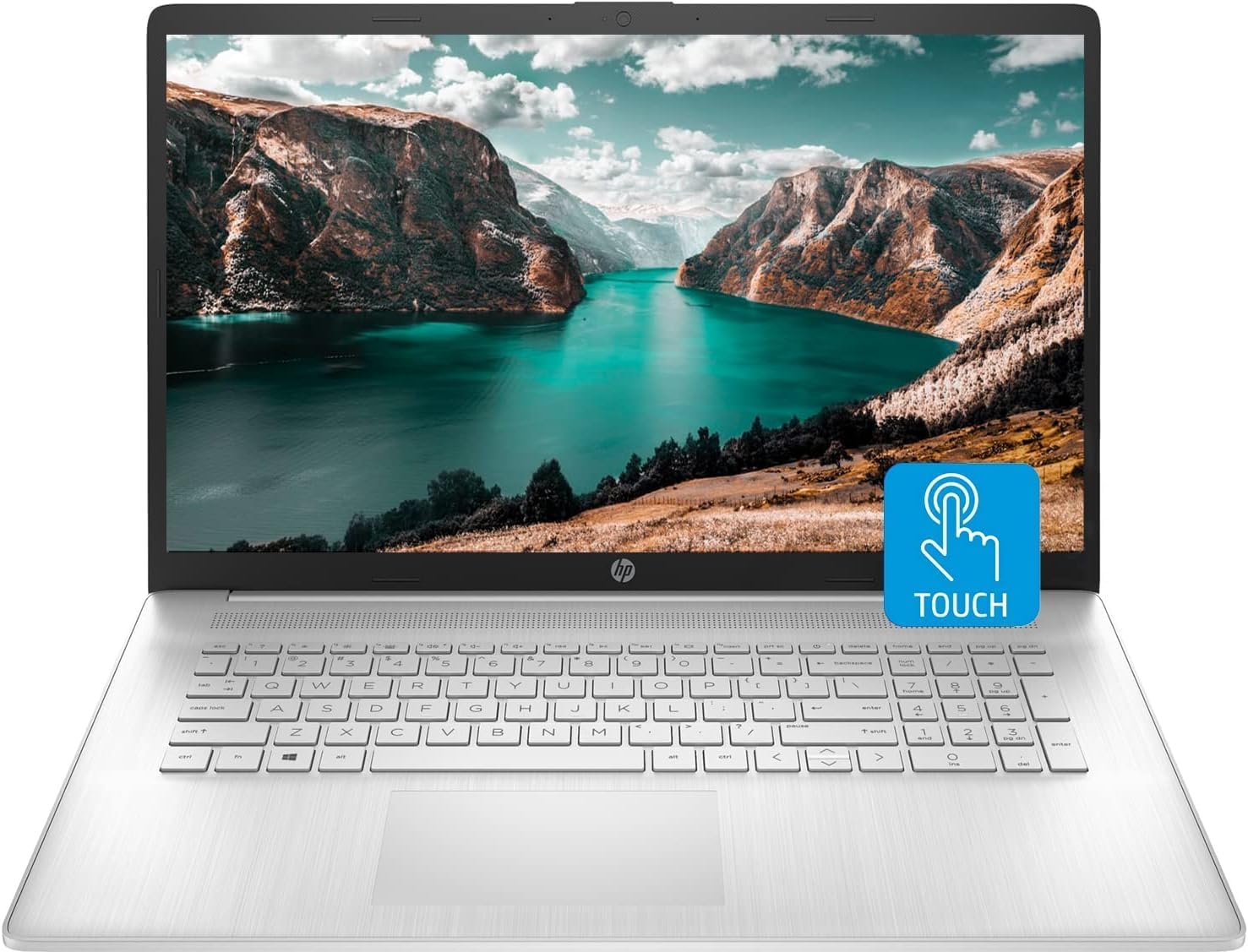 HP 17 Laptop, 17.3″ HD+ Touchscreen Display, 12th Gen Intel Core i7-1255U, 64GB RAM, 2TB SSD, Webcam, HDMI, SuperSpeed USB Ports, Wi-Fi 6, Windows 11 Home, Silver