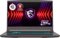 MSI Thin A15 15.6” 144Hz FHD Gaming Laptop: Ryzen 5-7535HS, NVIDIA Geforce RTX 2050, 8GB DDR5, 512GB NVMe SSD, Cooler Boost 5, Win 11: Black B7UCX-218US