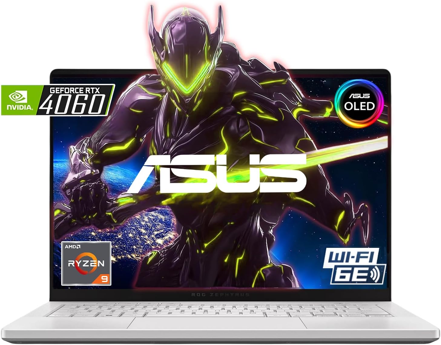 ASUS 2024 MUX ROG Zephyrus G14 14″ OLED 120HZ QHD(2560×1440) Gaming Laptop – AMD RYZEN 9 8945HS – NVIDIA GEFORCE RTX 4060-1TB SSD – Win 11 Home-W/Mouse PAD