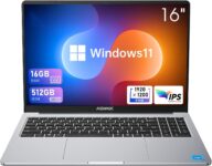 ACEMAGIC 16 inch Laptop Computer Powered by N97 Processor,16GB DDR4 RAM 512GB SSD,FHD 1920 * 1200P,WiFi,BT5.0,Type_C,38Wh Battery