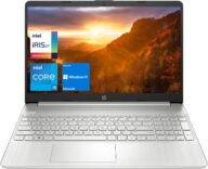 HP 15 Notebook Laptop, 15.6″ Full HD Display, Intel Core i5-1135G7 Processor, 32GB DDR4 RAM, 1TB PCIe SSD, USB Type-C, Webcam, Wi-Fi, Windows 11 Home, Silver