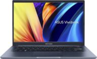 ASUS VivoBook 14 Slim Laptop, 14″ FHD Display, Intel Core i3-1215U CPU, Intel UHD Graphics, 4GB DDR4 RAM, 128GB SSD, Fingerprint Sensor, Windows 11 Home, Quiet Blue, F1402ZA-AB31