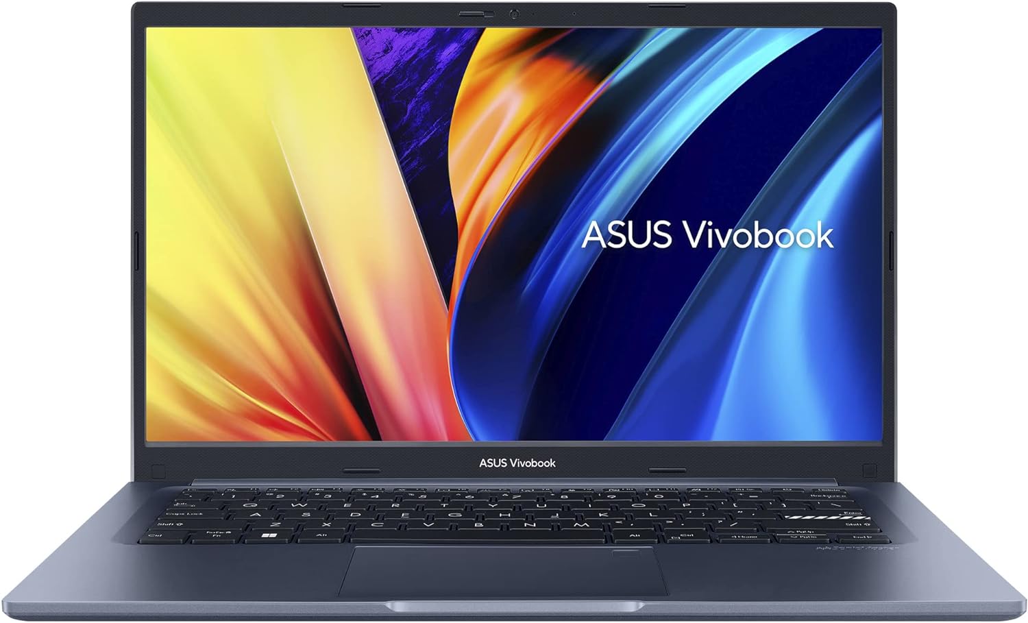 ASUS VivoBook 14 Slim Laptop, 14″ FHD Display, Intel Core i3-1215U CPU, Intel UHD Graphics, 4GB DDR4 RAM, 128GB SSD, Fingerprint Sensor, Windows 11 Home, Quiet Blue, F1402ZA-AB31