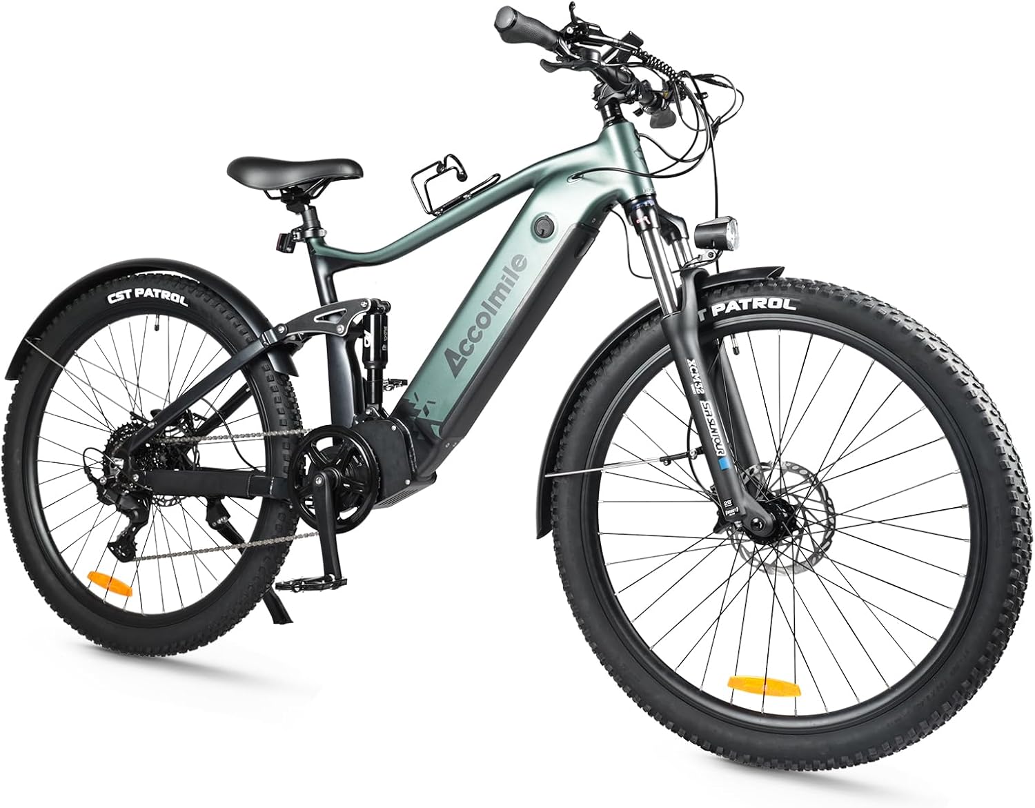 Accolmile 27.5″/29″ Electric Mountain Bike,Upgraded Cola Bear 1.5PLUS Adults Ebike with Bafang 750W Mid Motor &960WH Removable Battery,Up to 35 MPH &75 Mile 9-Speed Full Suspension All-Terrain Ebike