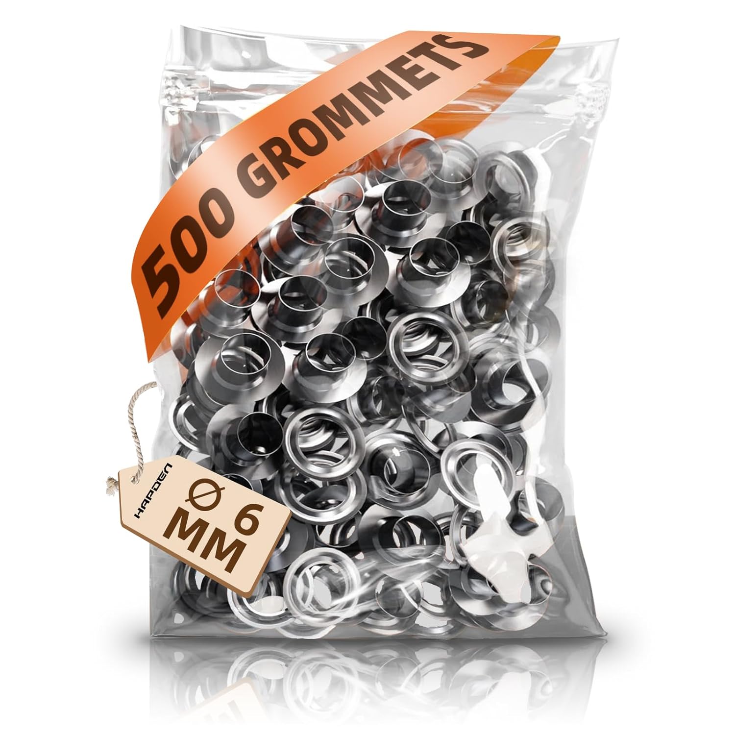 1/4 Inch Grommets for Grommet Tool, 6mm Grommet Tool Kits,500 Sets Grommet Refill for Grommet Kit