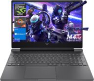 HP Victus Gaming Laptop, 15.6″ FHD 144Hz Display, AMD Ryzen 5 8645HS, 16GB DDR5 RAM, 1TB SSD, NVIDIA GeForce RTX 4050 (6GB GDDR6), HDMI, Webcam, Backlit Keyboard, Wi-Fi 6, Windows 11 Home, Mica Silver