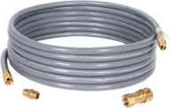 GasSaf 3/8 Inch ID Natural Gas Hose 24 Feet Quick Connect Gas Hose with 3/8 Female Pipe Thread x 3/8 Male Flare Conversion Kit for Gas Grill, Patio Heater, Generator and More