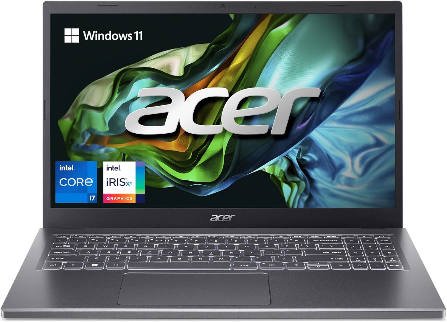 acer Aspire 5 15 Slim Laptop | 15.6″ FHD (1920 x 1080) IPS |Core i7-1355U | Intel Iris Xe Graphics | 16GB LPDDR5 | 512GB Gen 4 SSD | Wi-Fi 6E | USB4/Thunderbolt 4 | Backlit KB | A515-58M-7570, Gray