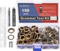 150 Sets 1/2 inch Grommet Tool Kit,Bronze Metal Grommet Kit,Eyelet Kit with Hole Punch for Leather, Fabric, Curtain