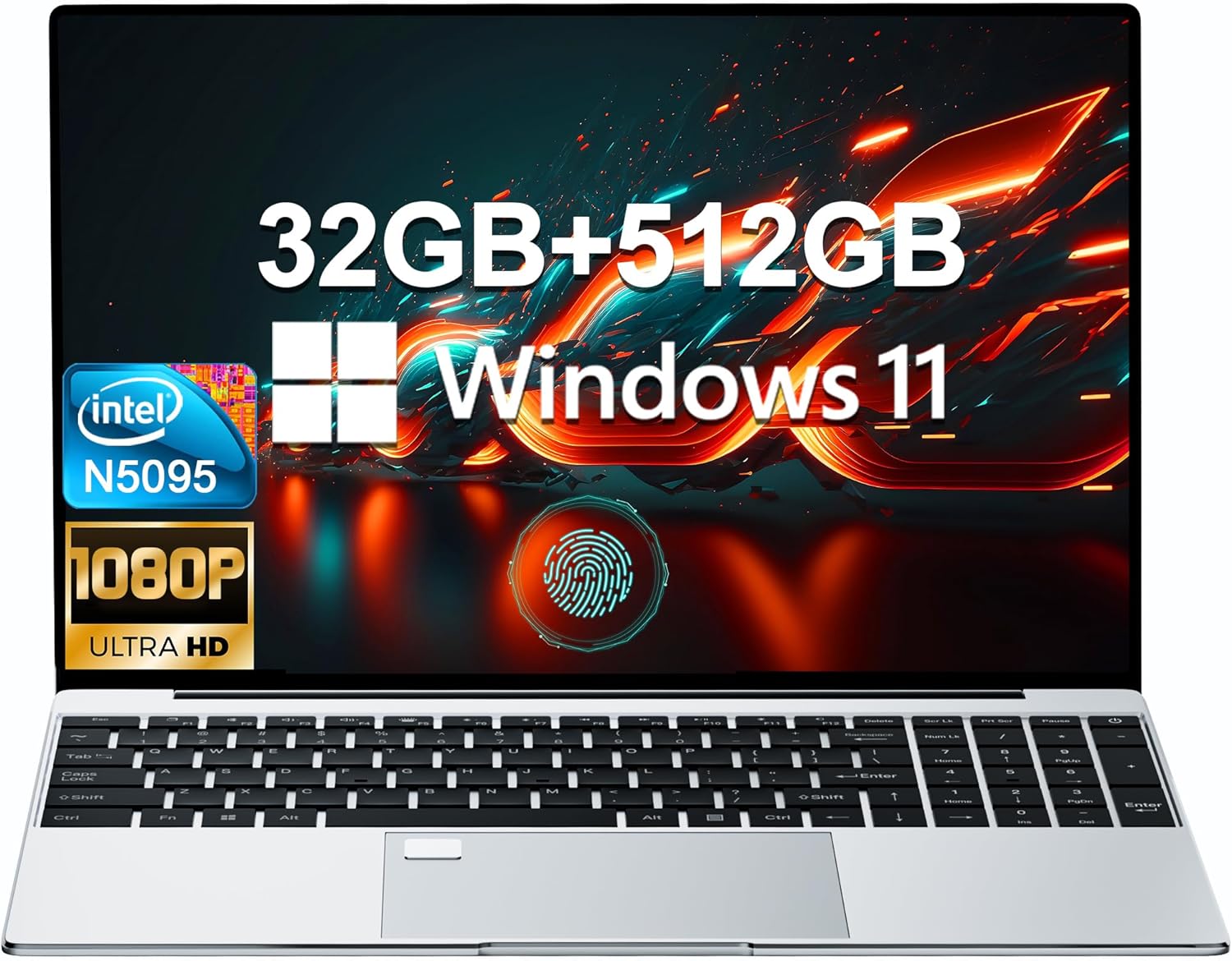 2024 Newset 15.6” Laptop Windows 11, Dual Channel 32GB RAM 512GB SSD, 2.9GHz Intel Quad-Core Processor, Laptop Computer with 1080P IPS FHD Display, Webcam, HDMI, WiFi, Bluetooth, TF Card