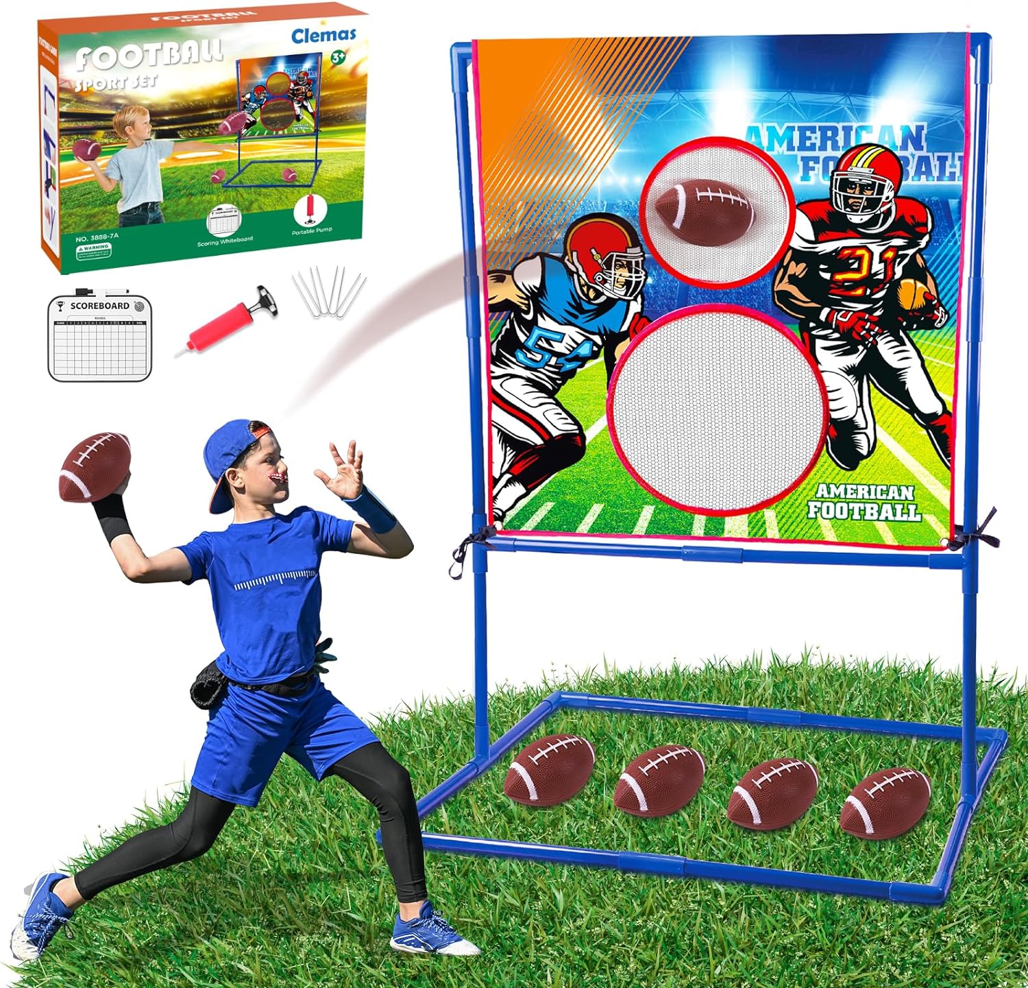 Throwing Target Game – American Football – Football Gifts for Kids 6-8 Boys 8-12 – Inspired Outdoor Fun for Children | Teenager | All Ages Perfect for Parties, Gatherings, and Family Events