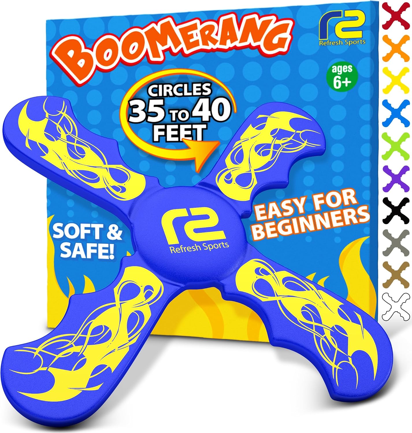 Boomerang Kids Outdoor Flying Disc – Soft Toy Boomerangs Gifts for Boys 8-12 & Girls 8-12 – Best Easter Basket Stuffers Gift Ideas for Kids – Outside Boys Toys Age 6 7 8 9 10 11 12 & Up Backyard Games