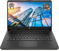 HP Essential Laptop, 14″ HD Touchscreen, AMD Ryzen 3 5300U, 8GB RAM, 512GB SSD, Webcam, HDMI, Wi-Fi 5, Windows 11 Home, Black