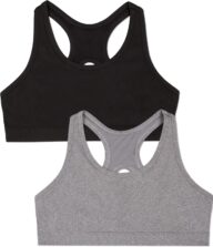 Fruit of the Loom Girls’ Stay Dry Racerback Sports Bra