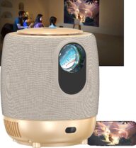 2024 New 4K Mini Projector 350 ANSI, Motorized focus, 4K Supported, Android TV, Ultra-low Latency of 0.1S, Keystone & 40% Zoom, 200″ Display, Home Theater, Compatible W iOS/Android/HDMI/Win/PS5/TV