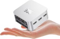 ACEMAGICIAN Mini PC, 12th N100 16GB LPDDR5 512GB M.2 SSD Mini Desktop Computers, Micro Pc with 3 HDMI Support 4K UHD, Dual Gigabit Ethernet, 2.4G/5G WiFi/BT4.2 for Home/Office