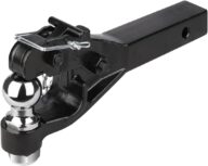 10-Ton Pintle Hook Trailer Hitches Receiver Hook Combination 2-5/16” Hitch Ball, 20000 lbs, 15-1/2” Length