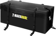 MaxxHaul 70209 Soft Shell Cargo Carrier Bag for Hitch Mount Cargo Rack – Heavy Duty and Water Resistant 47 inch 20 inch x 20 inch Black with Tie Down Straps