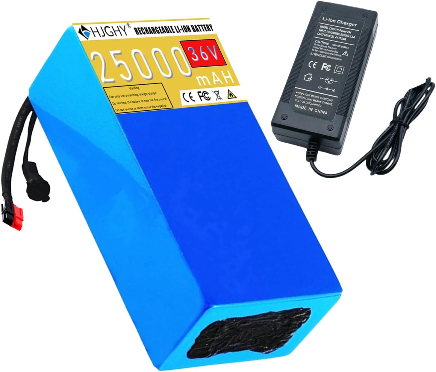 36 Volt 25Ah E-Bike Lithium Battery Pack 36V Lithium Li-ion Battery 36V Rechargeable Battery with Charger for Electric Scooter Electric