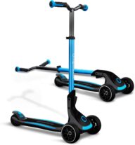 Globber Ultimum Scooter | 3-Wheel Kick Scooter for Adults & Kids 5+ | Foldable Kick Scooter with Safe, Non-Slip Deck & Premium Brakes