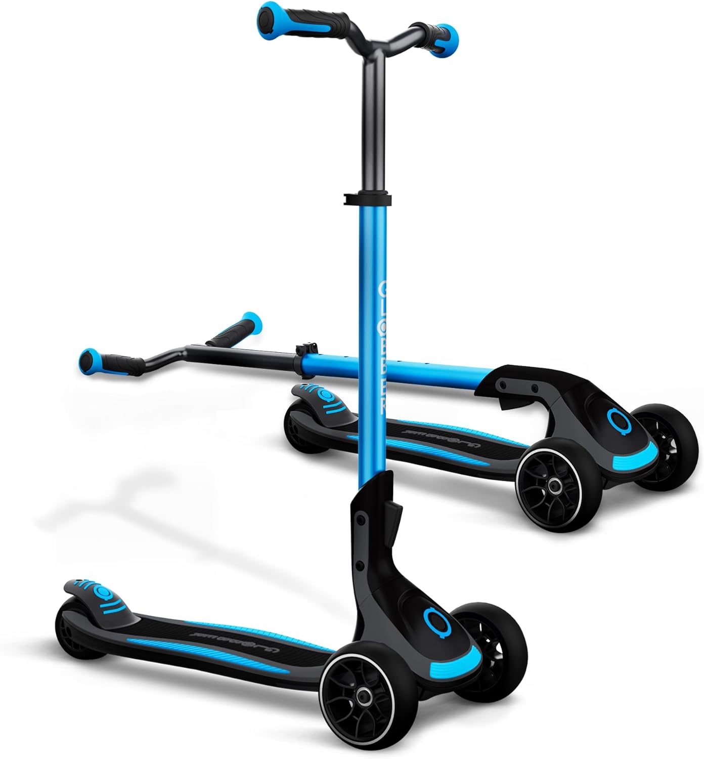 Globber Ultimum Scooter | 3-Wheel Kick Scooter for Adults & Kids 5+ | Foldable Kick Scooter with Safe, Non-Slip Deck & Premium Brakes