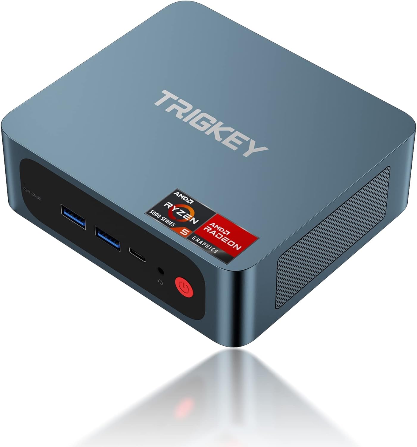 TRIGKEY Mini PC S5 Pro 19V3A Max 57W Ryzen 7 8 Core 16 Thread Mini Desktop Computer 5800H (Up to 4.4GHz) 16G DDR4+500G NVME SSD Micro PC 8Core 2000MHz HD Graphics WiFi-6 BT 5.2 HDMI+DP+Type-C USB 3.2