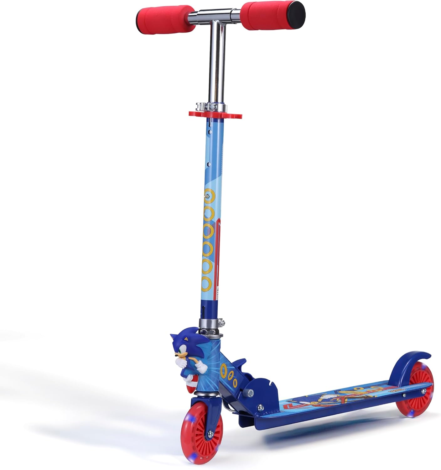 2 Wheel Kick Scooter with Light Up Wheels – Foldable, Non-Slip Deck, Comfortable & Smooth Ride