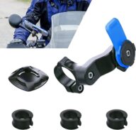 Pack-1 Motorcycle Riding Mobile Phone Holder, 360 Degree Rotatable Waterproof Navigation Bracket, Universal Shock-Absorbing Automotive Mounting Base for Motorcycles Bicycles (Blue)