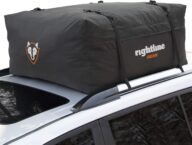 Rightline Gear 100R20 Range 2 Weatherproof Rooftop Cargo Carrier for Top of Vehicle, Attaches With or Without Roof Rack, 15 Cubic Feet, 40 x 36 x 18 inches, Black